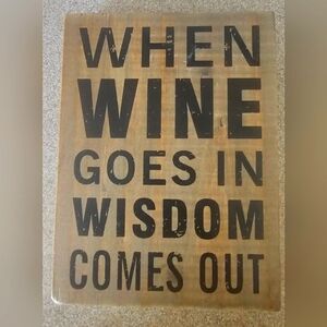 Wood Wine sign